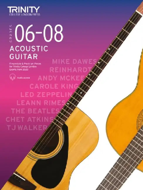 Trinity College London Acoustic Guitar Exam Pieces 2020: Grades 6â€“8 by Trinity College London