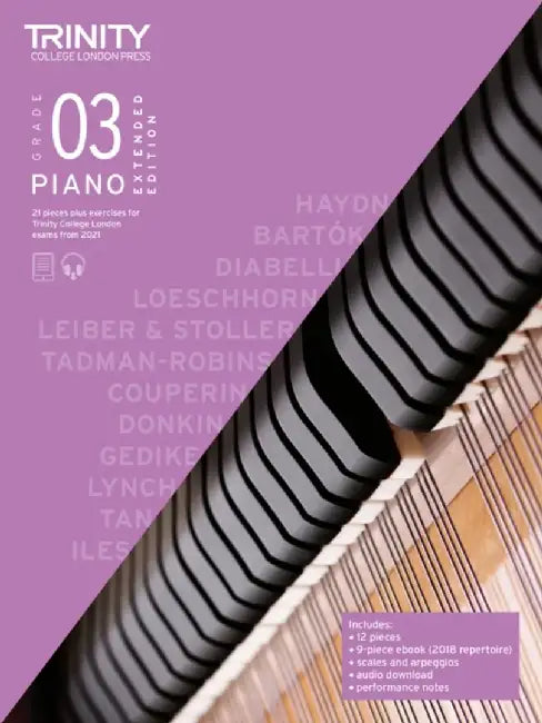 Trinity College London Piano Exam Pieces Plus Exercises From 2021: Grade 3 - Extended Edition by Trinity College London