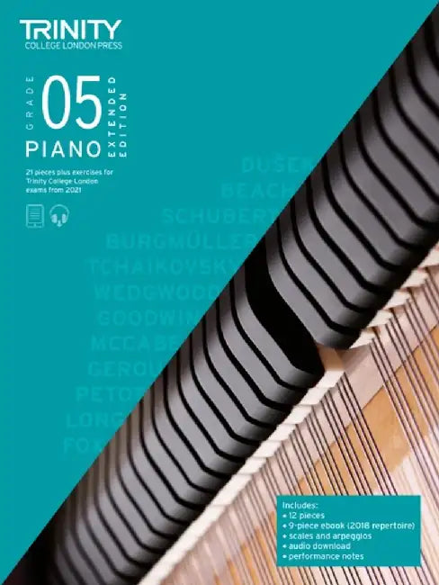 Trinity College London Piano Exam Pieces Plus Exercises From 2021: Grade 5 - Extended Edition by Trinity College London