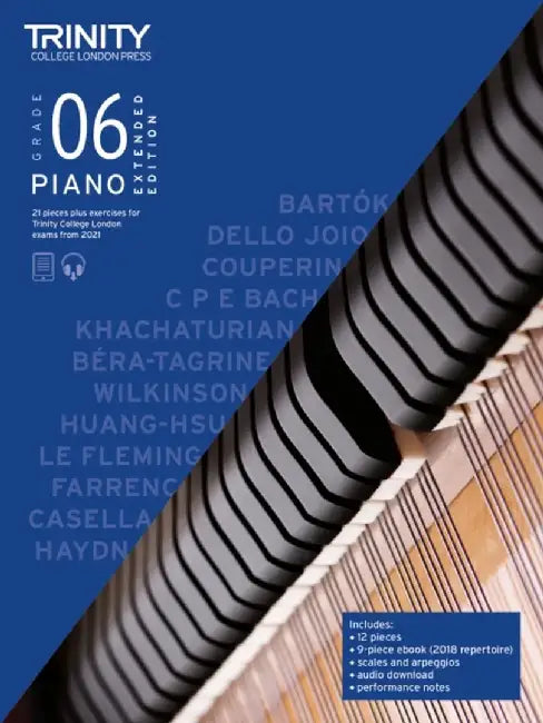 Trinity College London Piano Exam Pieces Plus Exercises From 2021: Grade 6 - Extended Edition by Trinity College London