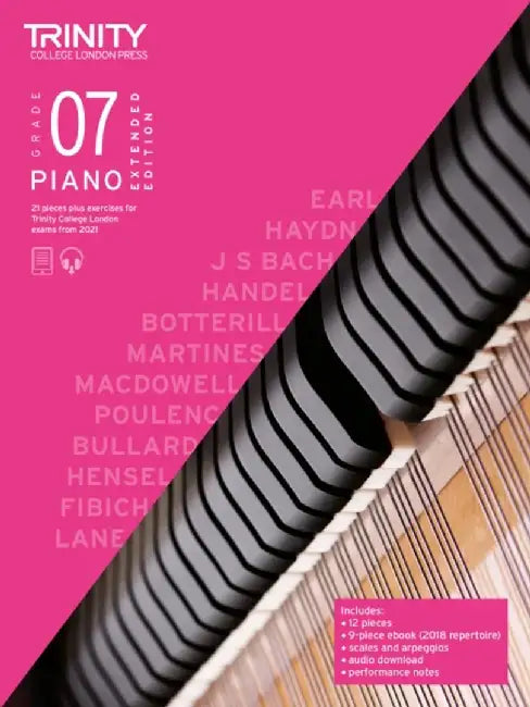 Trinity College London Piano Exam Pieces Plus Exercises From 2021: Grade 7 - Extended Edition by Trinity College London