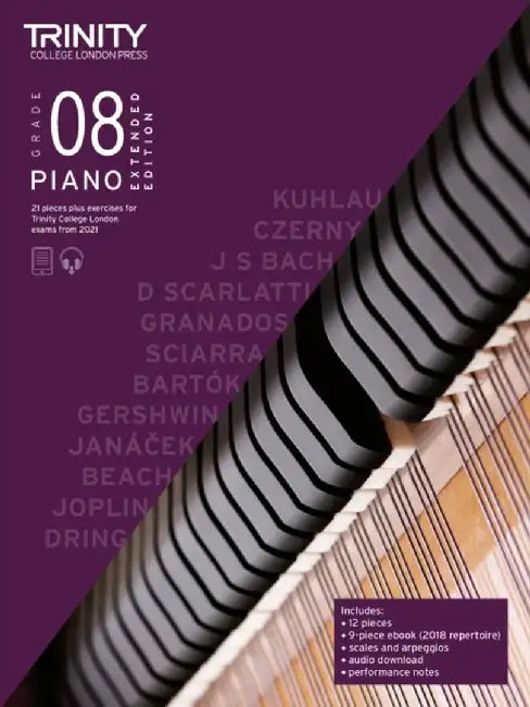 Trinity College London Piano Exam Pieces Plus Exercises From 2021: Grade 8 - Extended Edition by Trinity College London