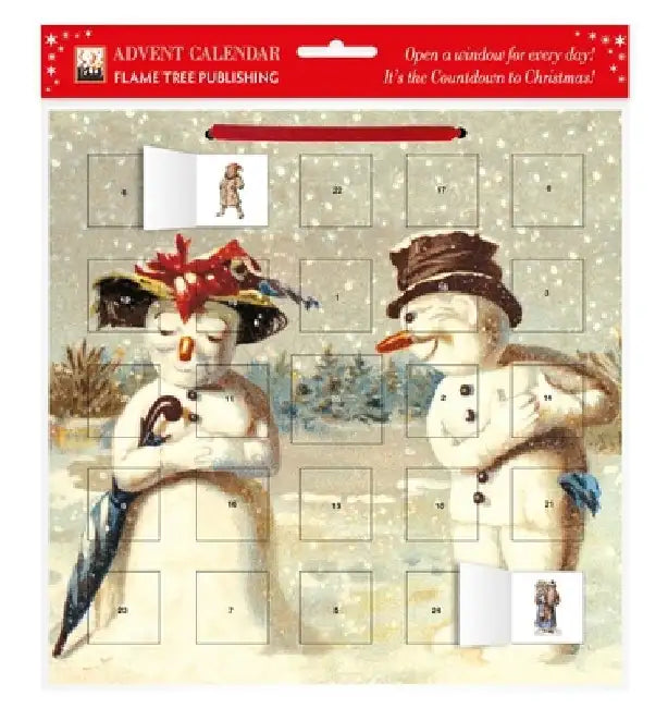 MR & Mrs Snowman Advent Calendar (with Stickers) by Flame Tree Studio