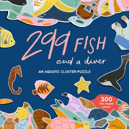 299 Fish (and a Diver) 300 Piece Puzzle: An Aquatic Cluster Puzzle by Léa Maupetit