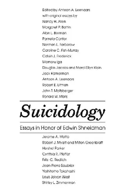 Suicidology by A. Leenaars