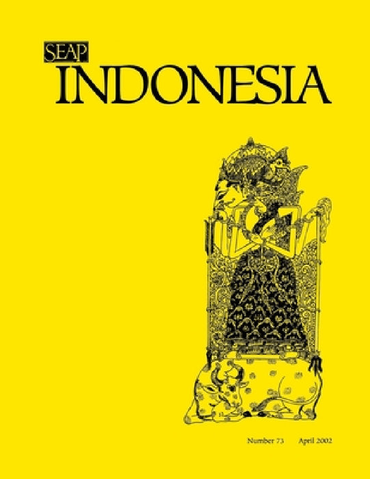 Indonesia Journal: October 2001 by Benedict R. O'g Anderson, Takashi Shiraishi, James T. Siegel