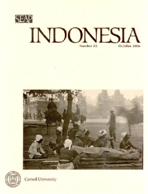 Indonesia Journal: October 2006 by Benedict R. O'g Anderson, Takashi Shiraishi, James T. Siegel