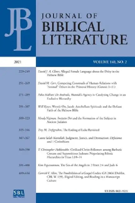 Journal of Biblical Literature 140.2 (2021) by Mark G. Brett