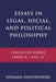 Essays in Legal, Social, and Political Philosophy by Herman Dooyeweerd