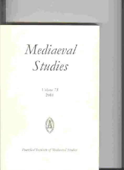 Mediaeval Studies 73 (2011) by Jonathan Black