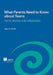 What Parents Need to Know about Teens: Facts, Myths and Strategies by David a. Wolfe