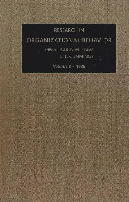 Research in Organizational Behavior by Staw, Barry