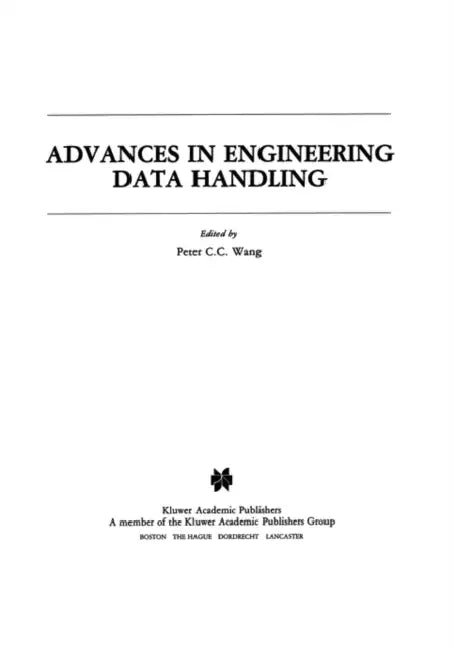 Advances in Engineering Data Handling: Case Studies by P. C. C. Wang