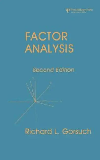 Factor Analysis by Richard L. Gorsuch