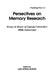 Perspectives on Memory Research: Essays in Honor of Uppsala University's 500th Anniversary by L. G. Nilsson