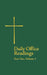 Daily Office Readings Year 1: Volume1 by Church Publishing Incorporated