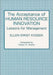 The Acceptance of Human Resource Innovation: Lessons for Management by Ellen Ernst Kossek