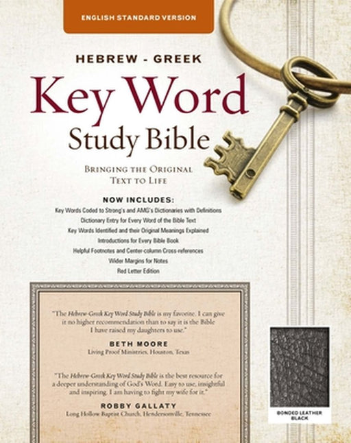 The Hebrew-Greek Key Word Study Bible: ESV Edition, Black Bonded Leather by Spiros Zodhiates