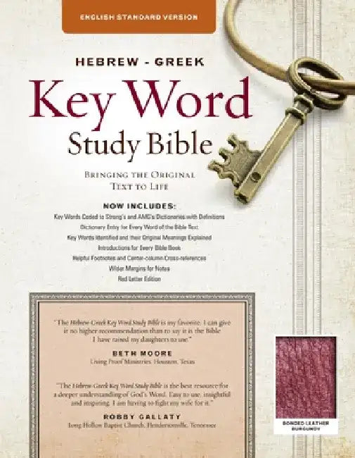 The Hebrew-Greek Key Word Study Bible: ESV Edition, Burgundy Bonded Leather by Spiros Zodhiates