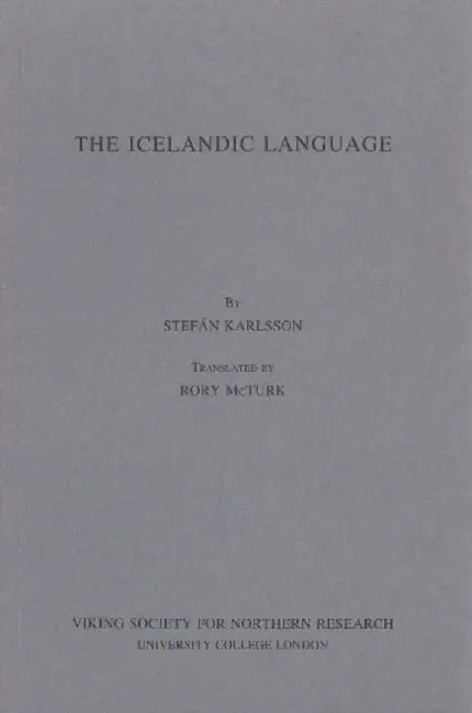 Icelandic Language by Stefan Karlsson