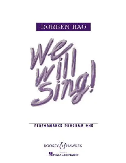 We Will Sing!: Performance Program One by Doreen Rao