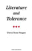 Literature and Tolerance: Views from Prague by Vaclav Havel, Karel Capek, Ivan Klima