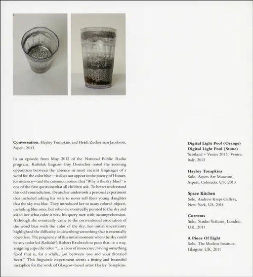 Hayley Tompkins by Hayley Tompkins, Will Bradley, Heidi Zuckerman Jacobson