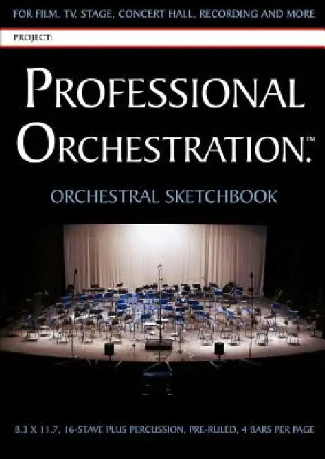 Professional Orchestration 16-Stave Ruled Orchestral Sketchbook by Peter Lawrence Alexander