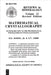 Mathematical Crystallography by Monte B. Boisen, Gerald V. Gibbs