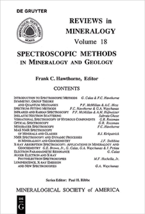 Spectroscopic Methods in Mineralogy & Geology by Frank C. Hawthorne