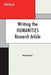 Writing the Humanities Research Article by Michael Barlow