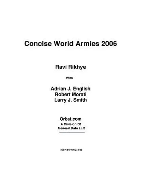 Concise World Armies 2006 by Ravi Rikhye