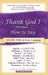 Thank God I... Am an Empowered Woman: Awakening Your Inner Strength and Genius by John Castagnini, Various, John Castagnini