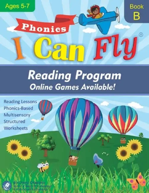 I Can Fly Reading Program with Online Games, Book B: Orton-Gillingham Based Reading Lessons for Young Students Who Struggle with Reading and May Have by Cheryl Orlassino