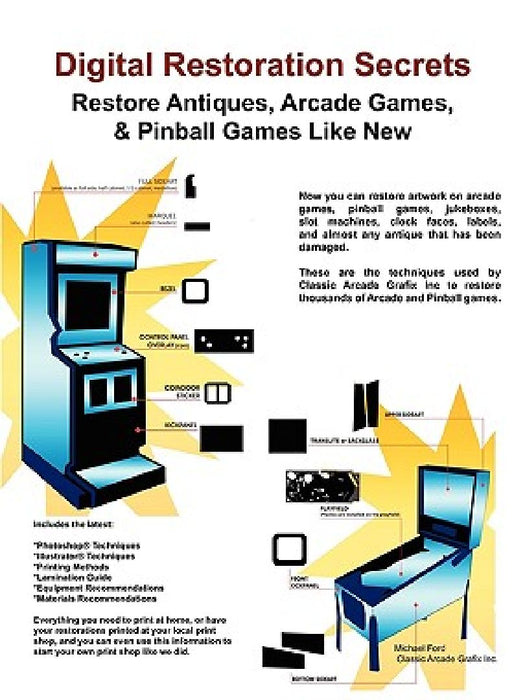 Digital Restoration Secrets: Restore Antiques, Arcade Games,& Pinball by Michael Ford