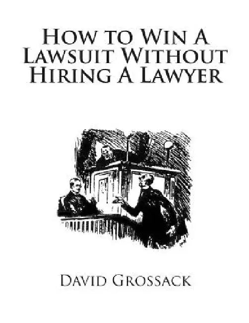 How to Win A Lawsuit Without Hiring A Lawyer by David C. Grossack Esq
