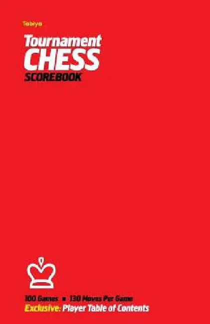 Tabiya Tournament Chess Scorebook: Cover Style: Red by Precision Chess