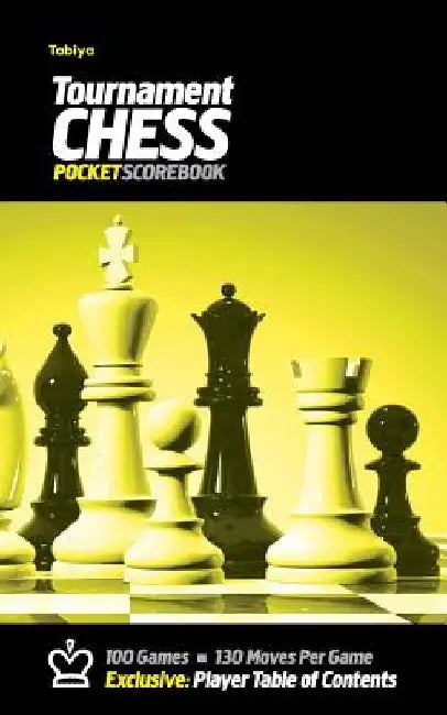 Tabiya Tournament Chess Pocket Scorebook: Cover Style: Black with Yellow Graphic by Precision Chess