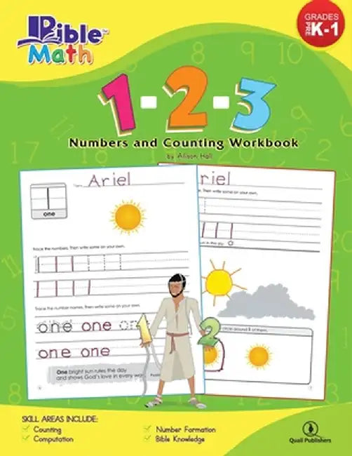 Bible Math: 1-2-3 Numbers and Counting Workbook by Allison C. Hall