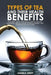 Types of Tea and Their Health Benefits Including Green, White, Black, Matcha, Oolong, Chamomile, Hibiscus, Ginger, Roiboos, Turmeric, Mint, Dandelion by Angela Jewitt