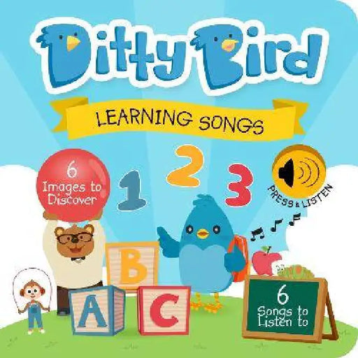 Ditty Bird Learning Songs Interactive Musical Book for Toddlers 1- 3 Sing-Along Boardbook for Baby by Ditty Bird