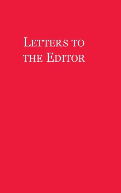 Letters to the Editor by John Winthrop