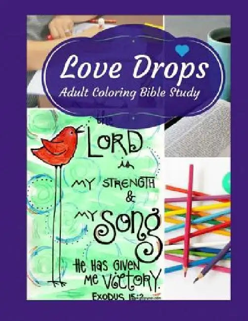 Adult Coloring Bible Study: Love Drops by Nicole Plymesser Nelson