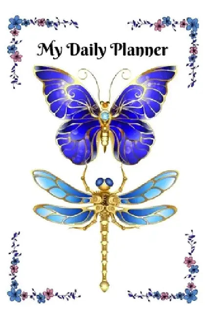 Blue and Gold Butterfly and Dragonfly Planner by Treehouse Books