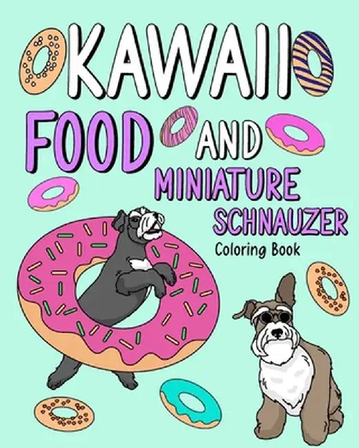Kawaii Food and Miniature Schnauzer by Paperland
