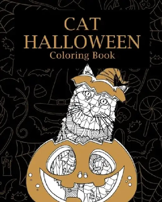 Cat Halloween Coloring Book by Paperland