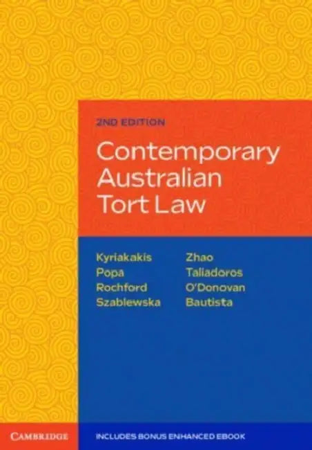 Contemporary Australian Tort Law by Joanna Kyriakakis, Tina Popa, Francine Rochford