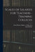 Scales of Salaries for Teachers - Training Colleges by Great Britain Ministry of Education