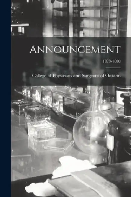 Announcement; 1879-1880 by College of Physicians and Surgeons of