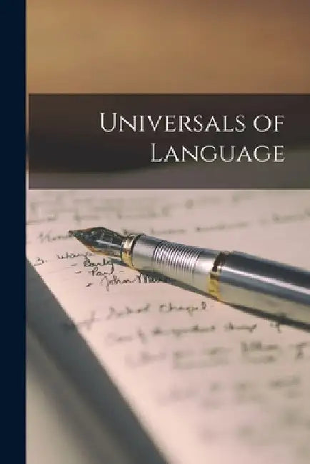 Universals of Language by Anonymous